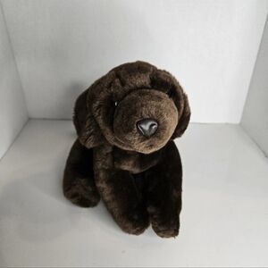 Animal Alley Chocolate Lab Plush 12" Brown Labrador Retriever Dog Realistic